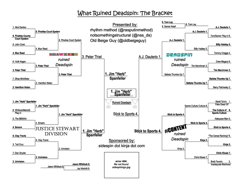 Illustration for article titled What Ruined Deadspin Winner: Jim Spanfeller